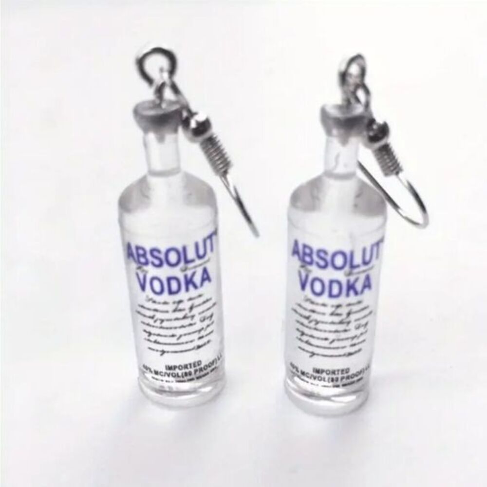 Absolute Vodka‎ Bottle Earrings NWT